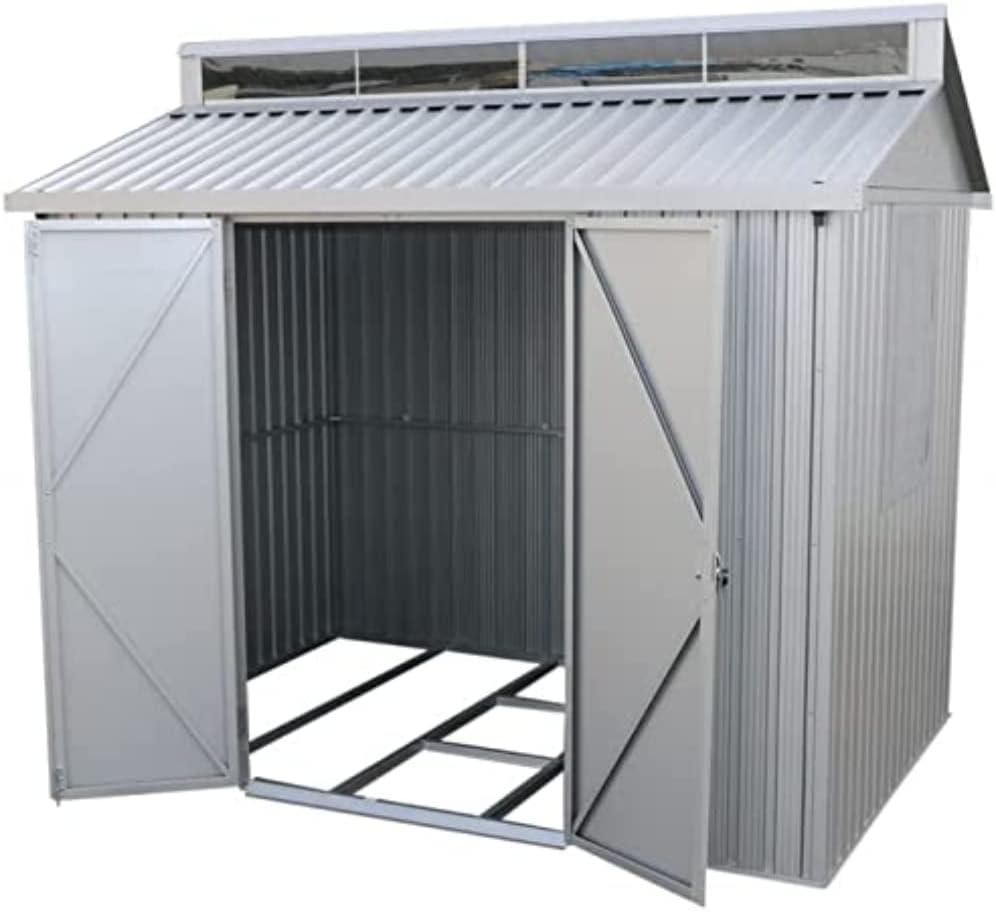 Duramax - ALU - 8x6 - abri jardin alu, lucarne, fondation, fenêtre, portes verrouillables