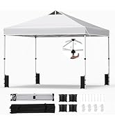 RELAX4LIFE Tonnelle Pliante 3x3 Pop-up, Barnum Pliant 3x3 Facile à Monter, Anti-UV UPF50+, Cadre ...