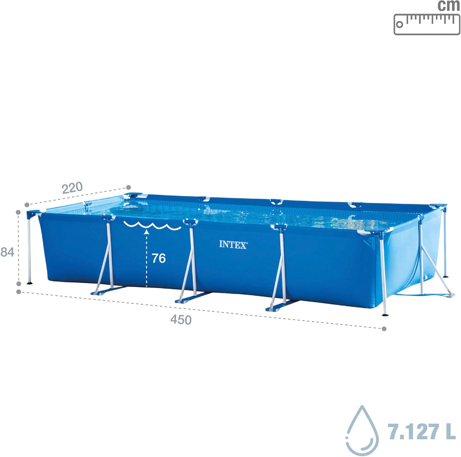 Intex - Metal Frame Junior - 4,50x2,20x0,84m - piscine tubulaire rectangulaire