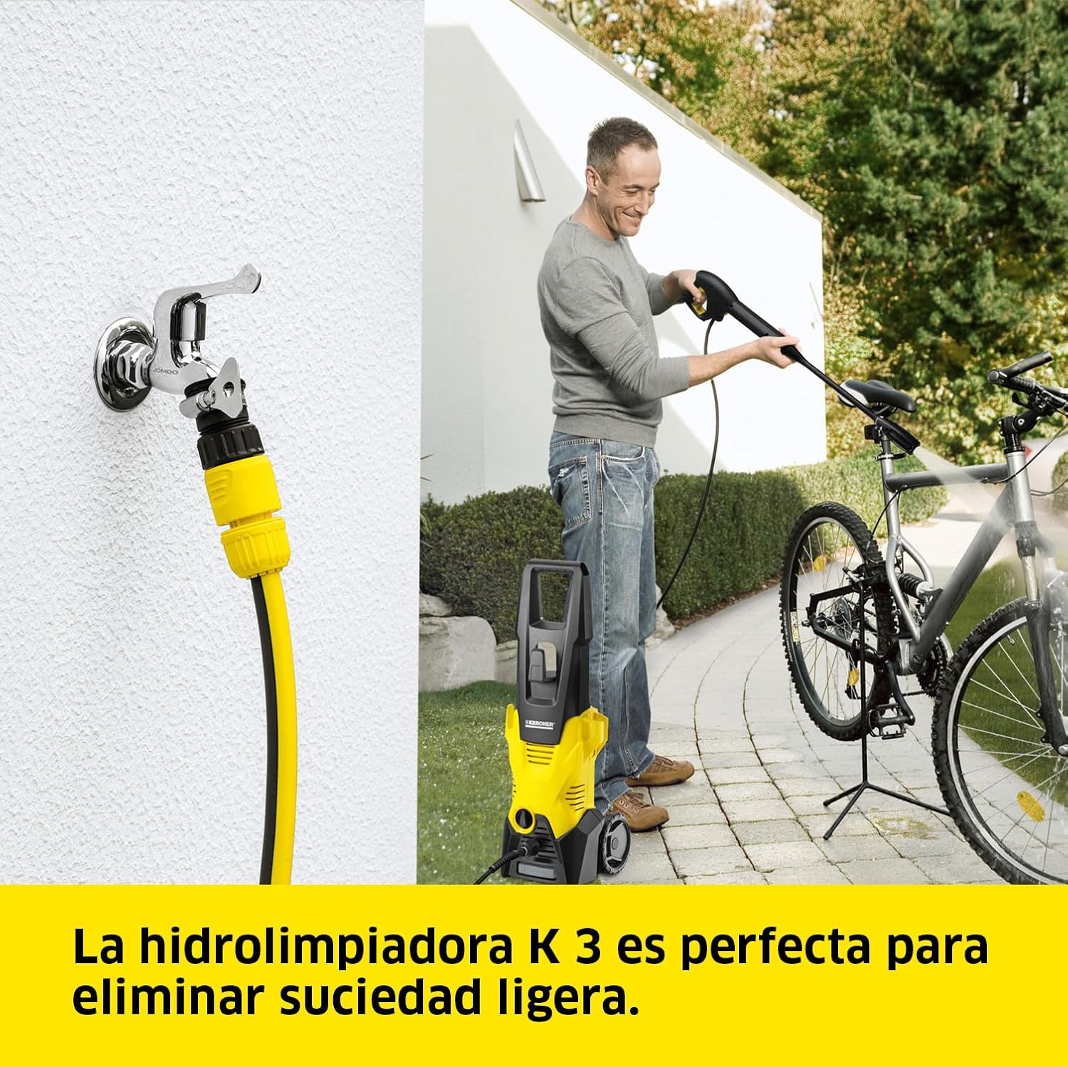 Kärcher - K 3 - 25 m²/h, 120 bars, débit 380 l/h - pistolet & accessoires