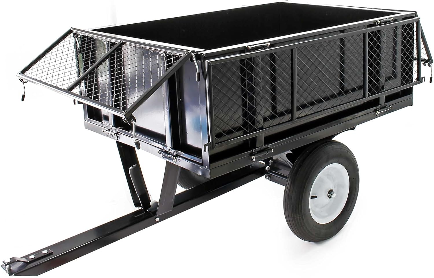 Wiltec - Remorque basculante - 114x76x30 cm - grille, parois amovibles