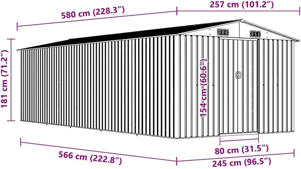 vidaXL Abri de Jardin Métal Marron Rangement Cabane à Outils Terrasse Patio