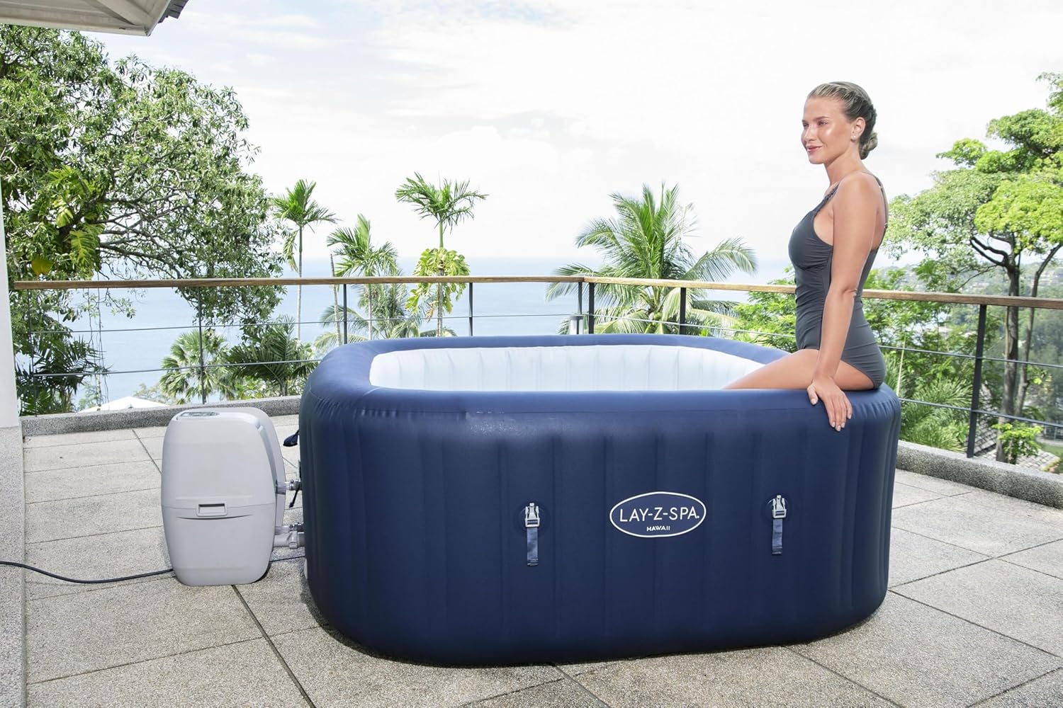 Bestway - Lay-Z-Spa Hawaii Airjet - 180x180x71cm - 4-6 personnes