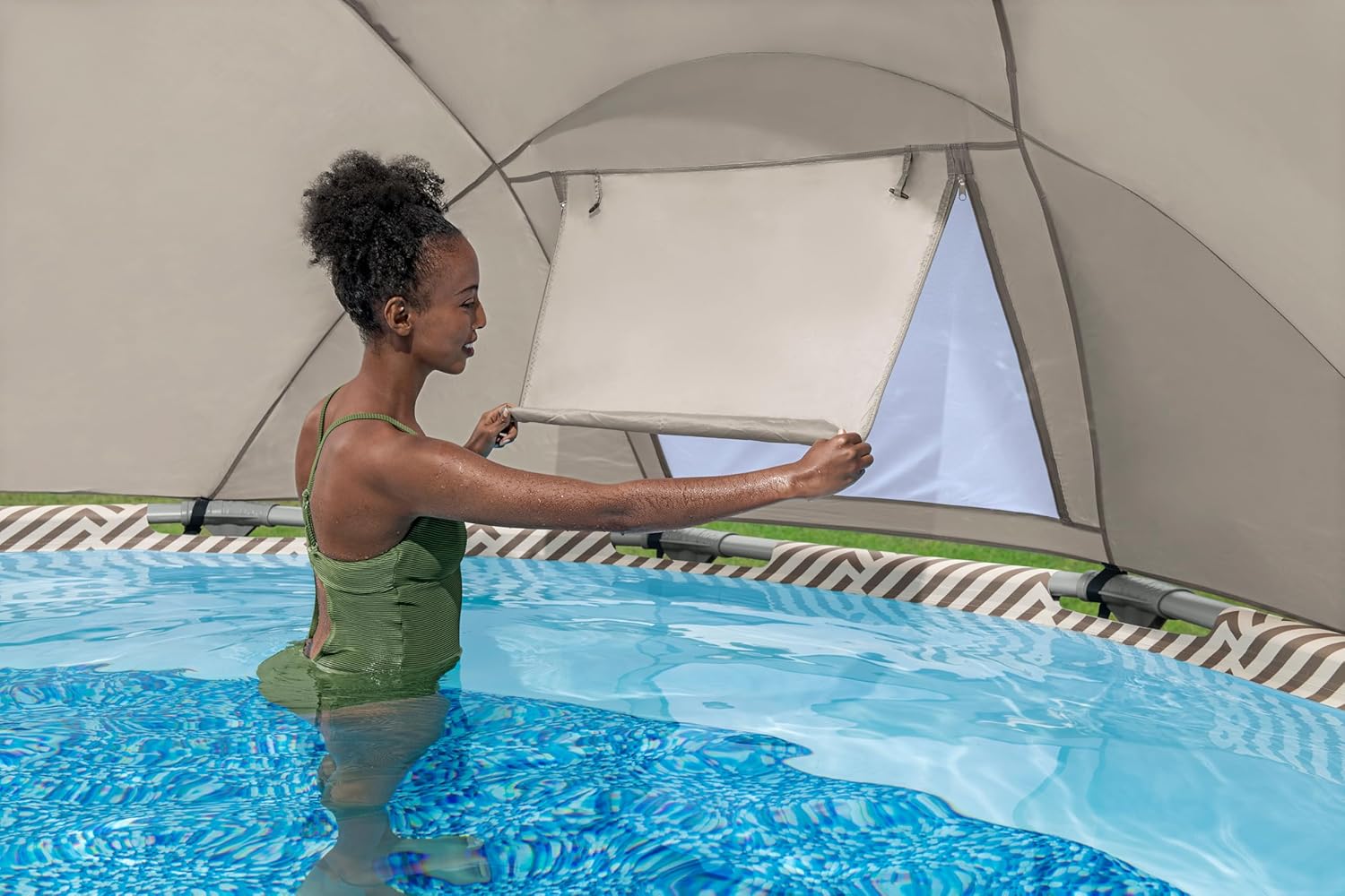 Bestway - Steel Pro Max - 396x107 cm - filtre, bâche, échelle, auvent
