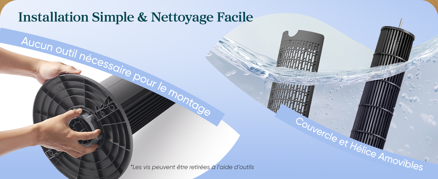 Guide d'installation présentant les étapes de nettoyage et d'entretien de ce qui semble être un appareil de douche ou de plomberie.