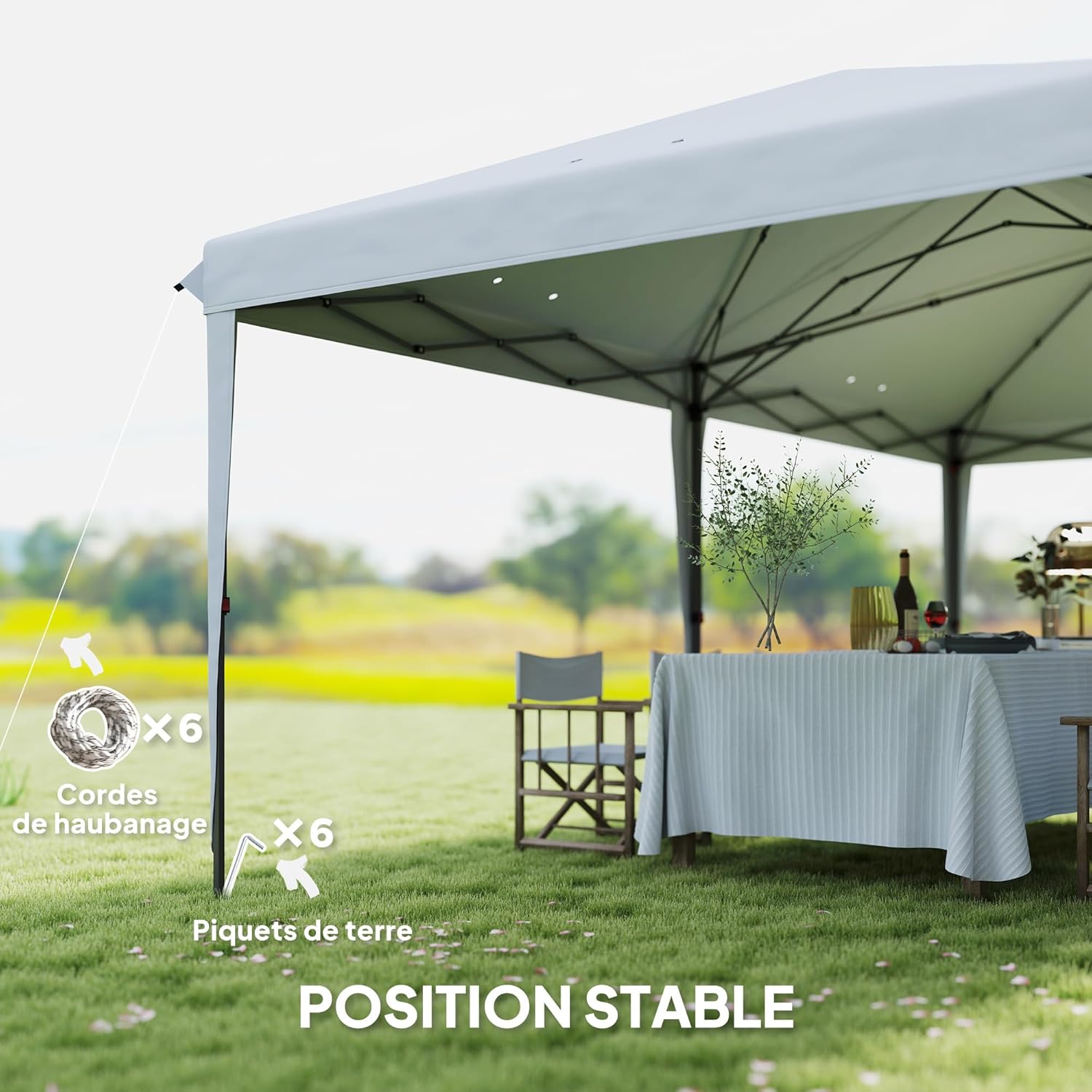 Outsunny - tonnelle pliante série Pop-up - 3x6m - acier époxy, tissu Oxford, sac inclus