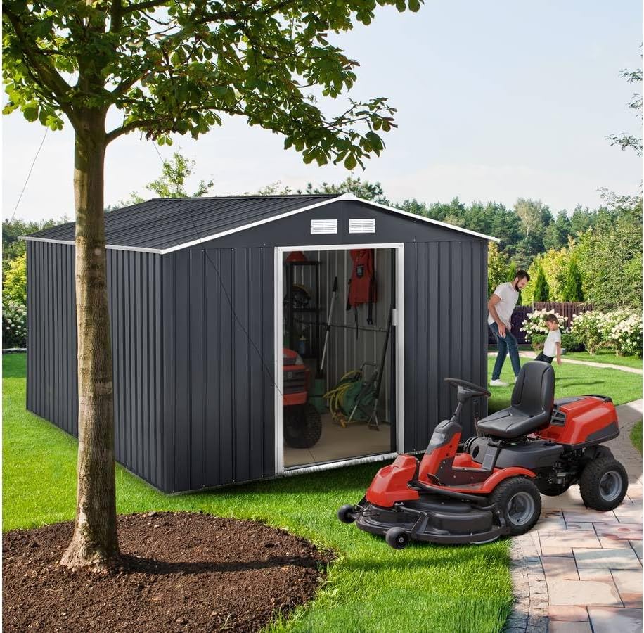 Habitat et Jardin Abri de Métal Vegas, 7.06m² 1299_93416 Gris