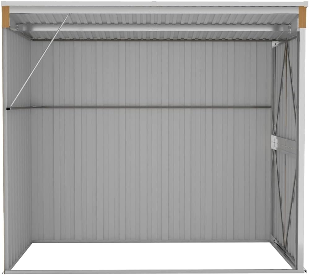 Générique Abri de Jardin Mural Marron 118x194x178 cm Acier galvanisé,Structures extérieures, Cabanes & abris de Jardin,316224