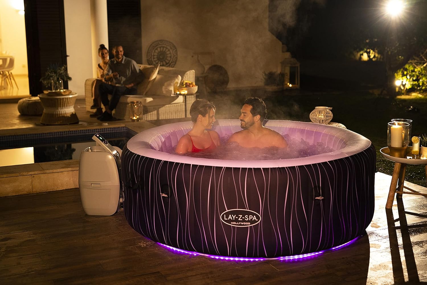 Bestway - LAY-Z-SPA Hollywood - 196x66cm - 4-6 personnes, Airjet