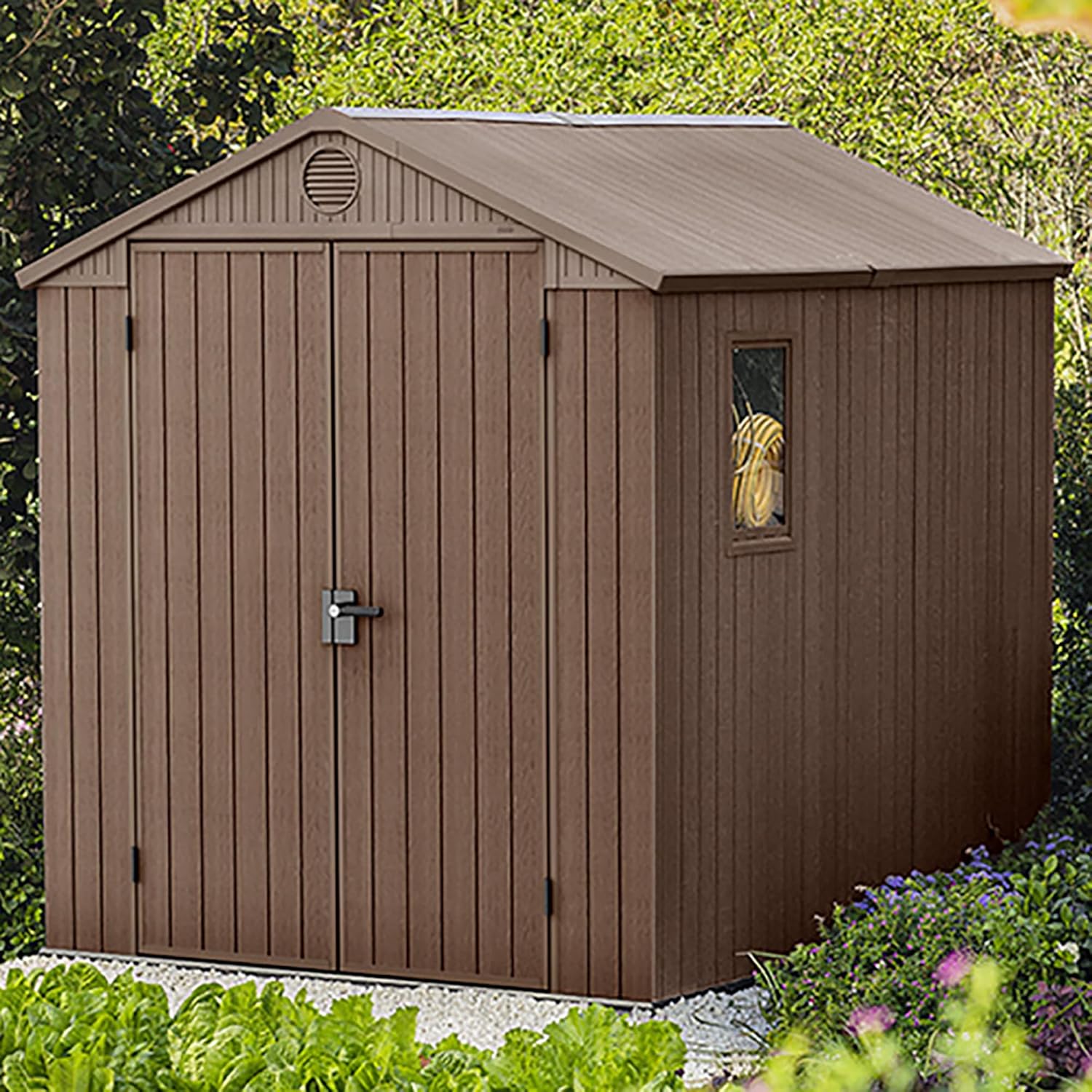 Keter - Darwin 68 - 4,5m² - abri de jardin résine marron