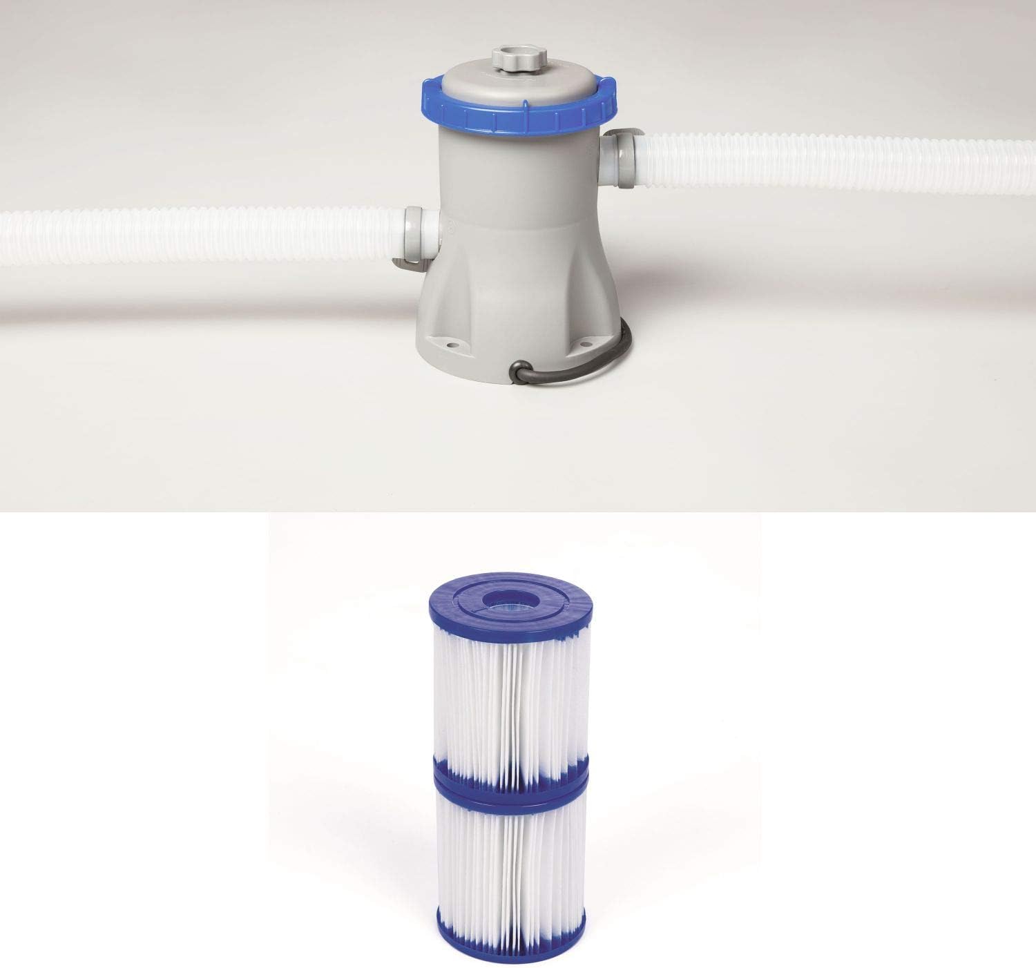 Bestway Piscine gonflable ronde avec pompe de filtration à cartouche, diamètre 3,66 m, hauteur 76 cm