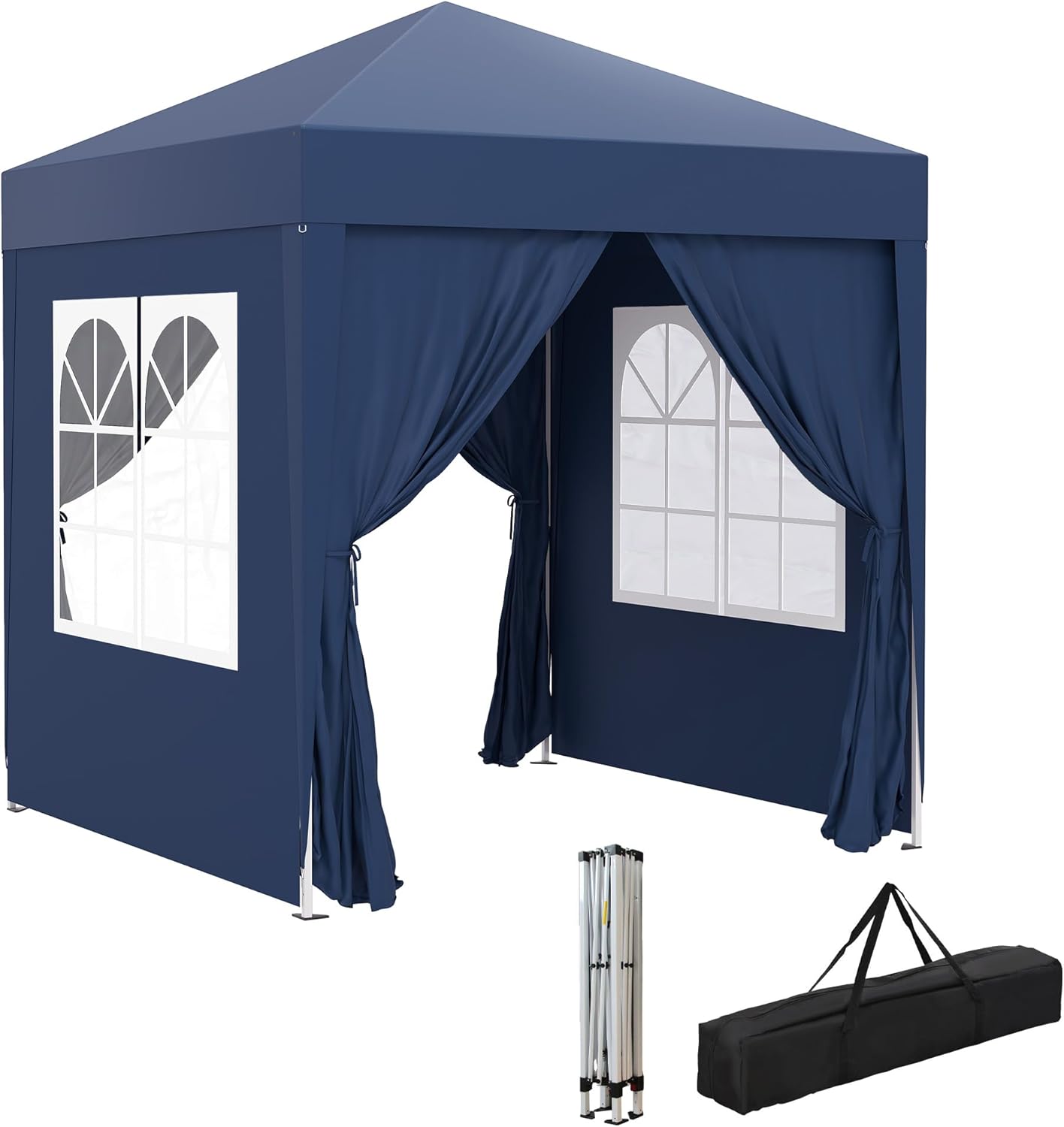 Outsunny - tonnelle pliante pop-up 2x2m - acier, UV, 4 côtés amovibles