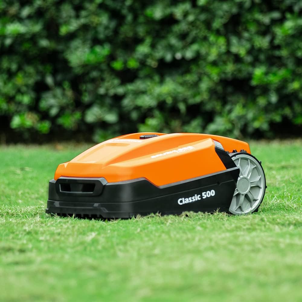 Yard Force - Robot tondeuse Classic - 500m² - Bluetooth, noir/orange