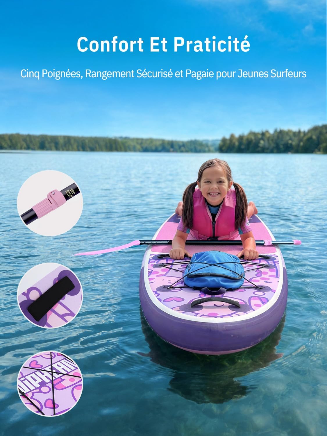 Niphean - Extra Large Paddle - sup 2+1 personnes - planche gonflable stable débutant