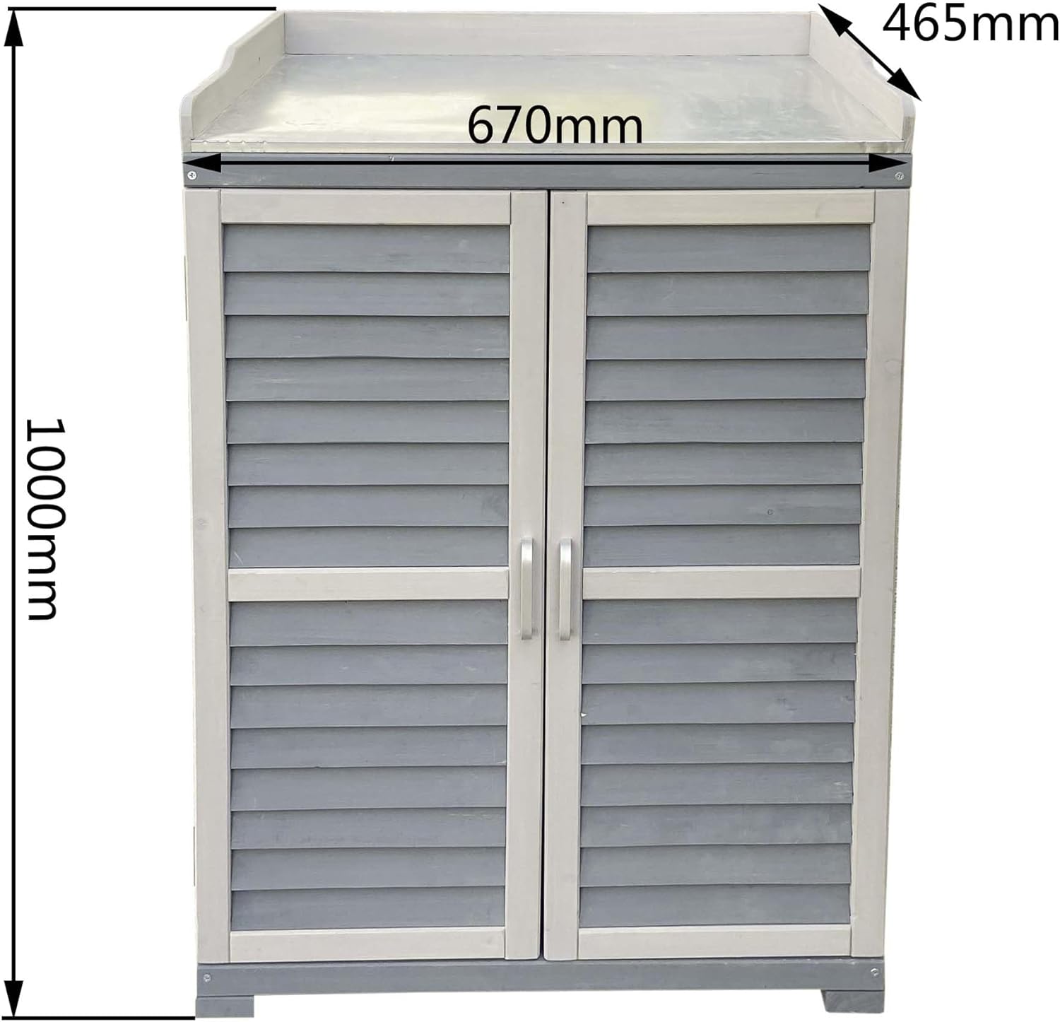 Wiltec - meuble de jardin - 670x465x997 mm - abri rangement inférieur