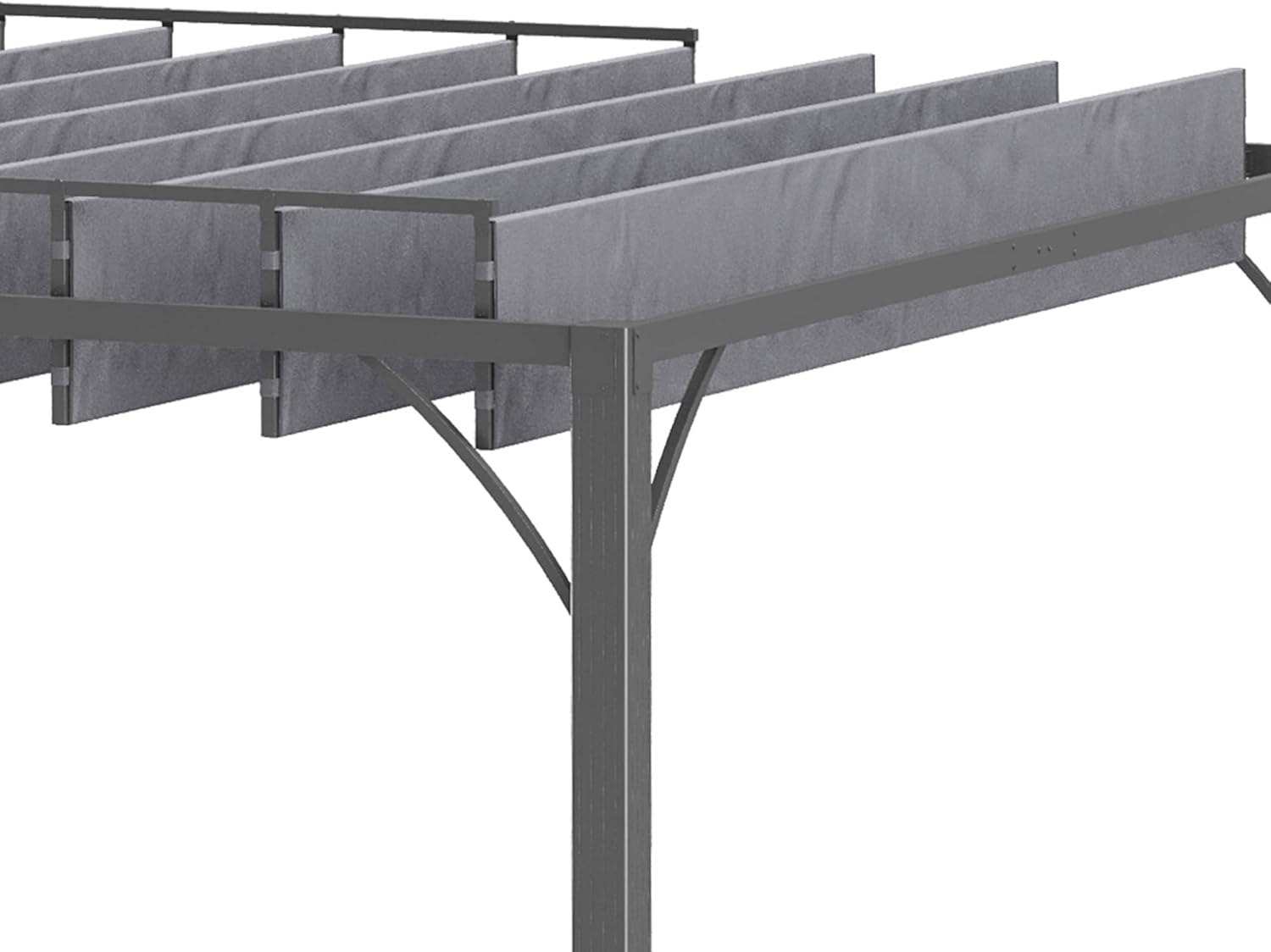 Outsunny - Pergola bioclimatique 4x3 m - Lames orientables, structure aluminium, UV 50+ - Gris - TP12