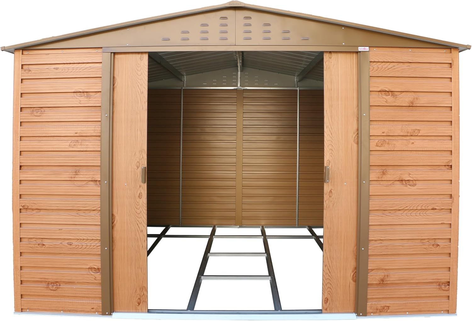 Duramax - Alpine série - 10x10 (9,75m²) - abri métal toit renforcé, acier galvanisé, sans entretien