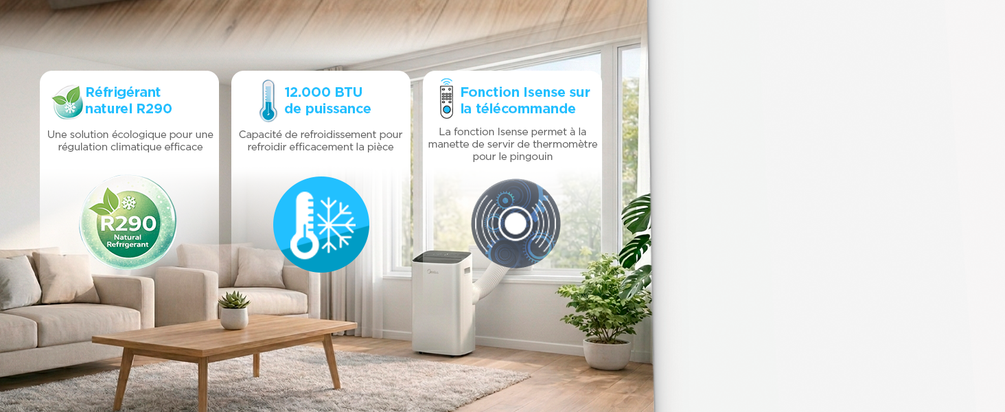Salle intérieure avec trois affiches encadrées accrochées au mur avec des icônes circulaires avec du texte et des messages sur le développement durable. Le mobilier moderne comprend un fauteuil beige et des plantes en pot visibles.
