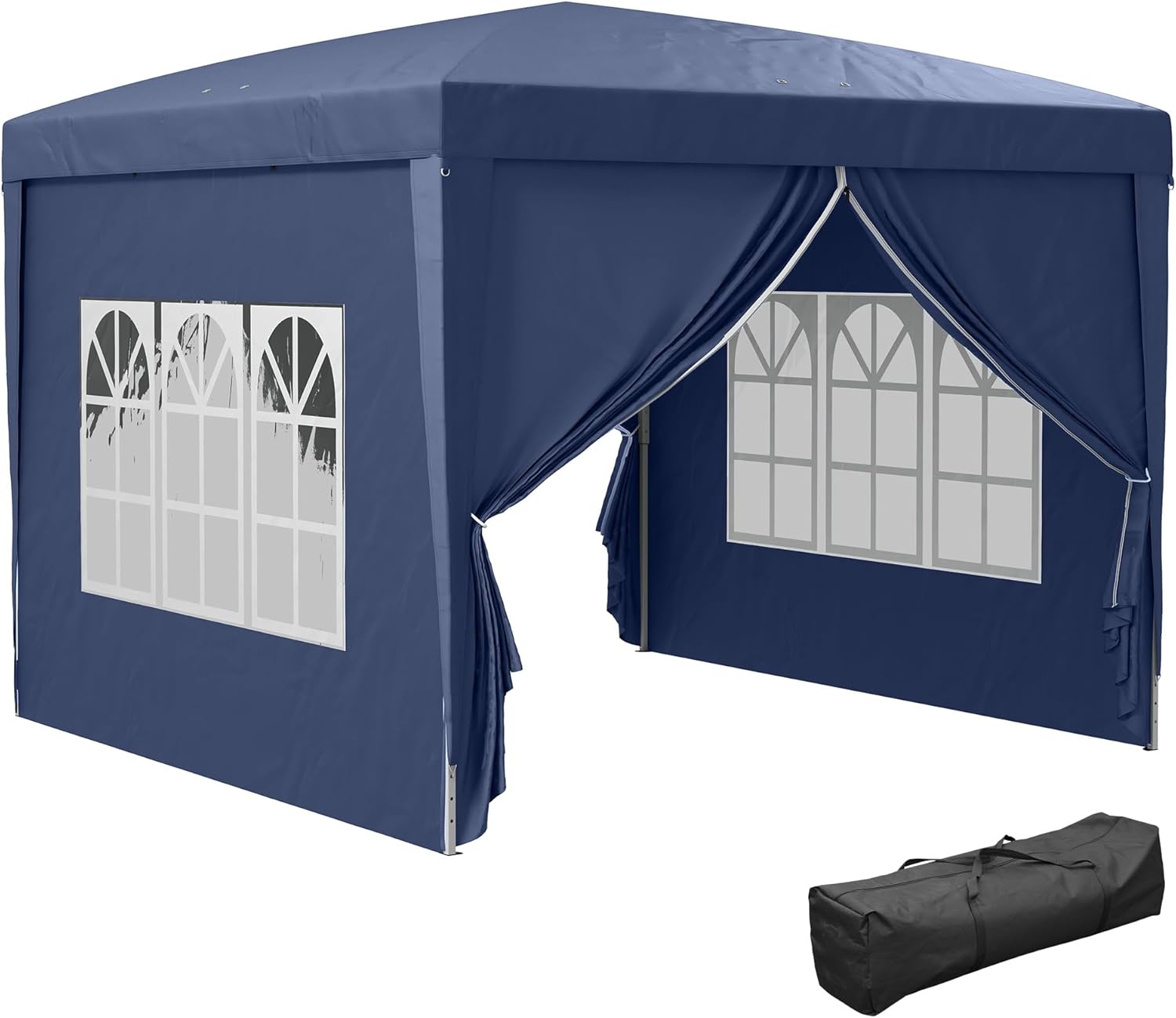 Outsunny - tonnelle pop-up série extérieure - 3x3 m - 4 parois amovibles, sac de transport