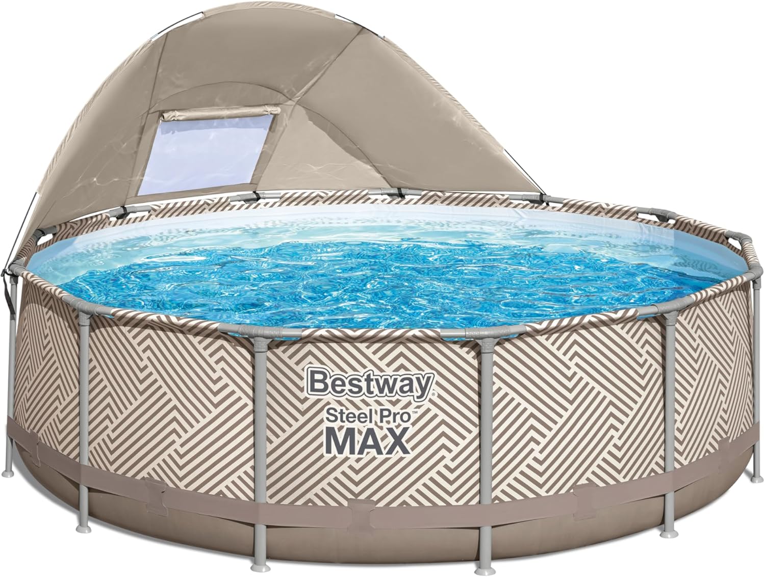 Bestway - Steel Pro Max - 396x107 cm - filtre, bâche, échelle, auvent