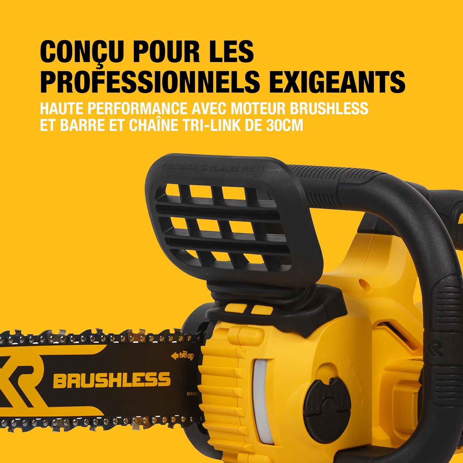 DEWALT - Tronçonneuse Brushless XR 18V, 30cm, compacte, DCM565N-XJ