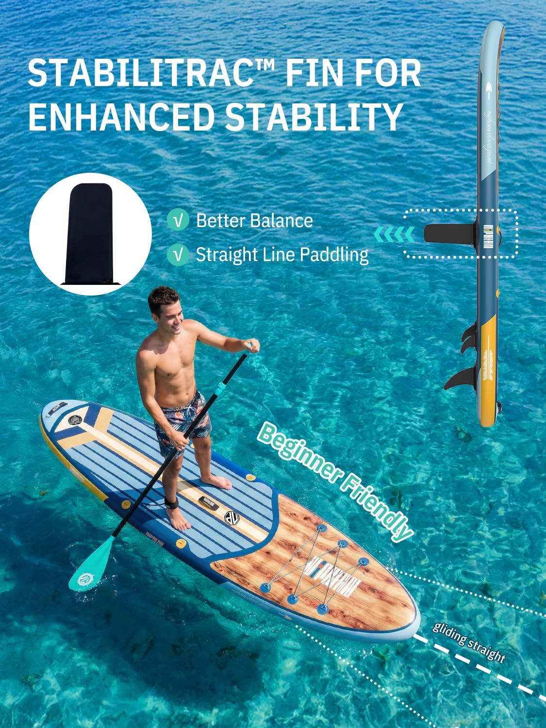 Niphean - Paddle Gonflable Adulte - 320cm - 200kg, 2 personnes, siège inclus