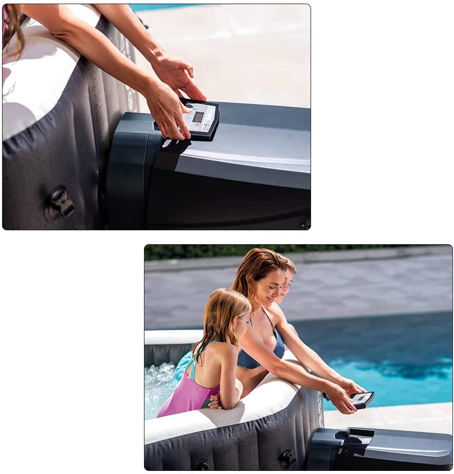 Intex - Pure Spa Carbone 4 places - spa gonflable - 201x71cm - 28458EX