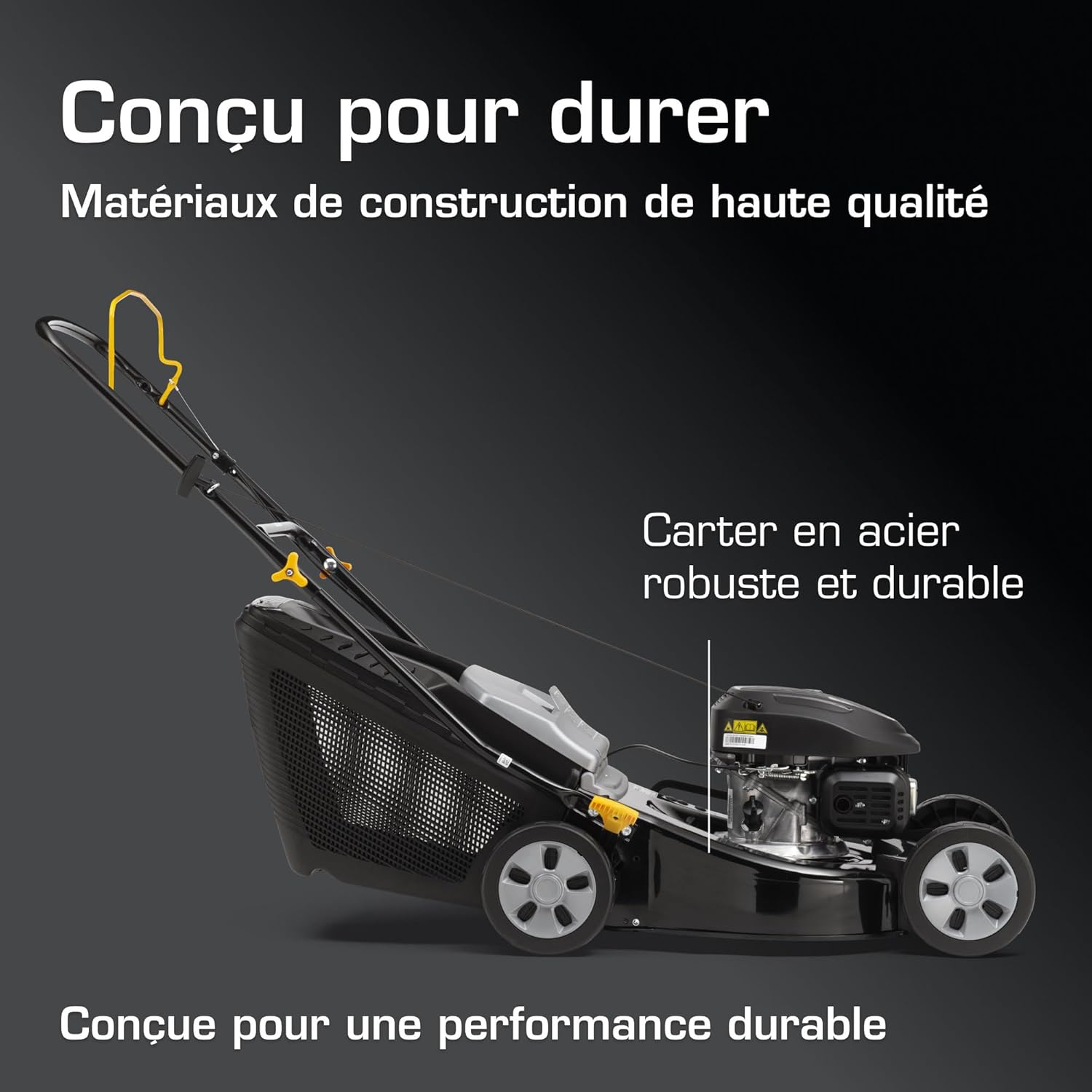 ALPINA AL4 46 A Tondeuse à Main à Essence - Largeur de Coupe 46cm, bac de ramassage 60L