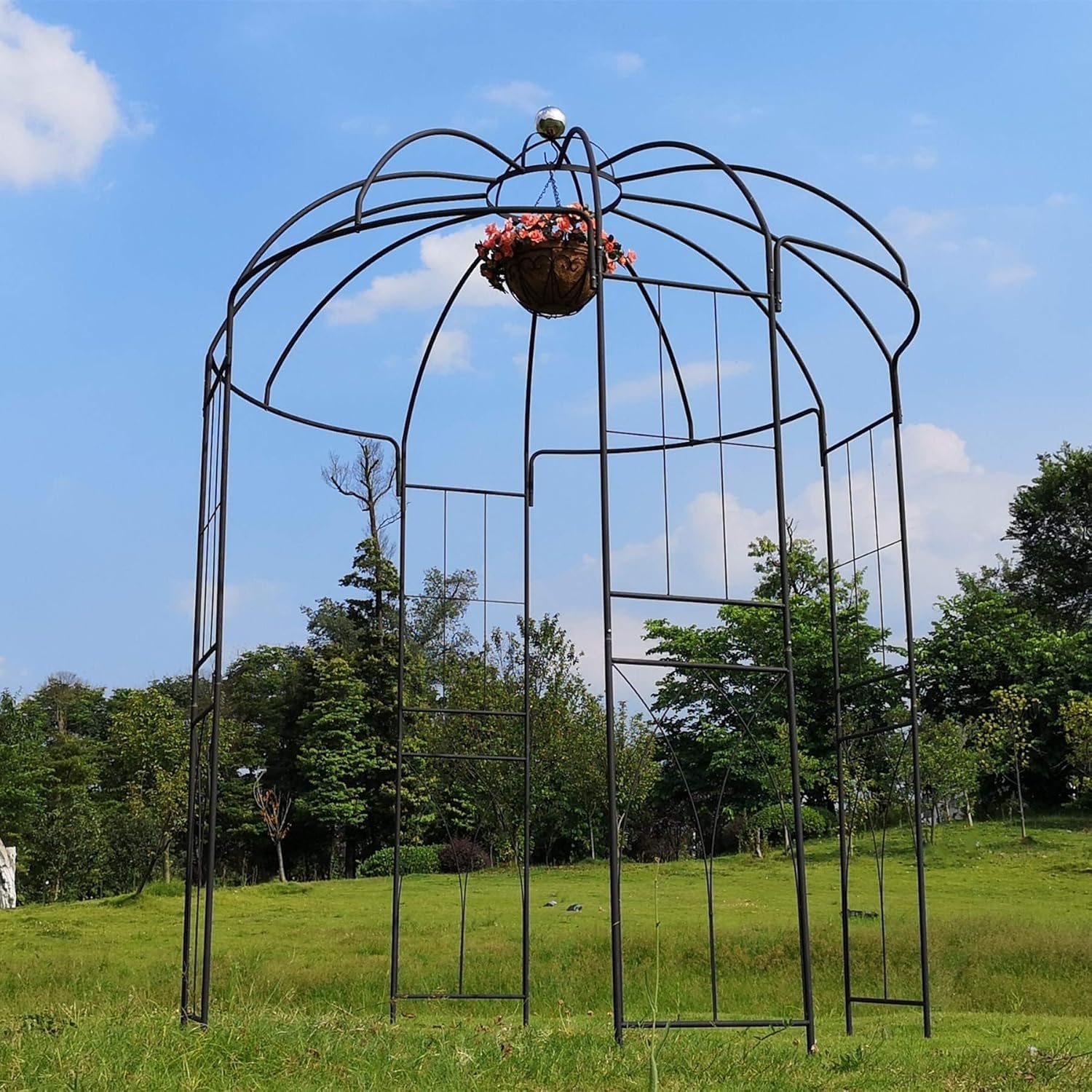 OUTOUR - support plantes grimpantes style cage oiseau, 9'x6'6