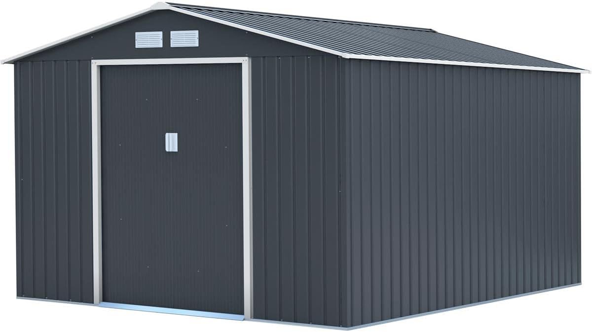 Habitat et Jardin Abri de Métal Vegas, 8.83m² 1299_93417 Gris