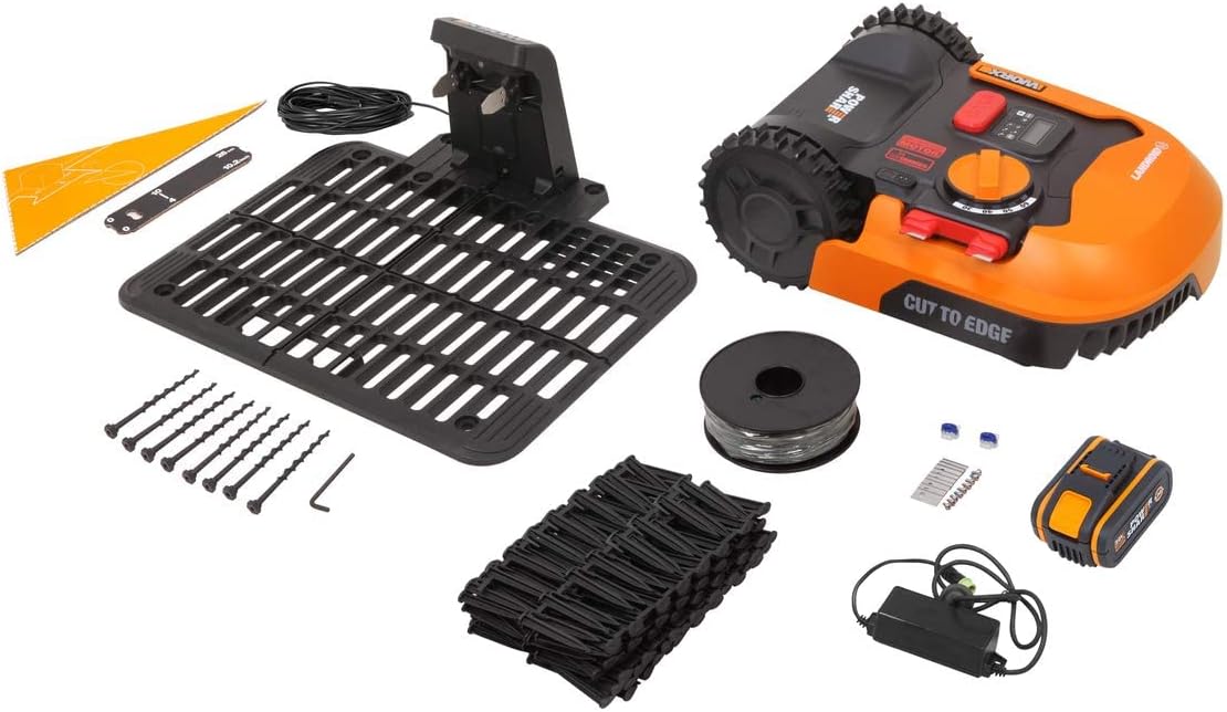 WORX - Landroid série - 2000 m² - robot tondeuse connecté pente 35% coupe bordure WR155E