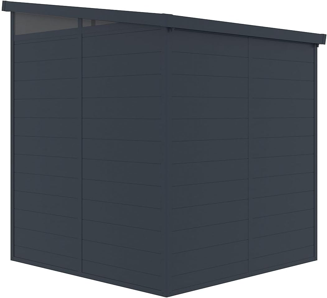 Vente-unique - Abri de Jardin en résine Gris Anthracite 3,65 m² avec Plancher - MINARO