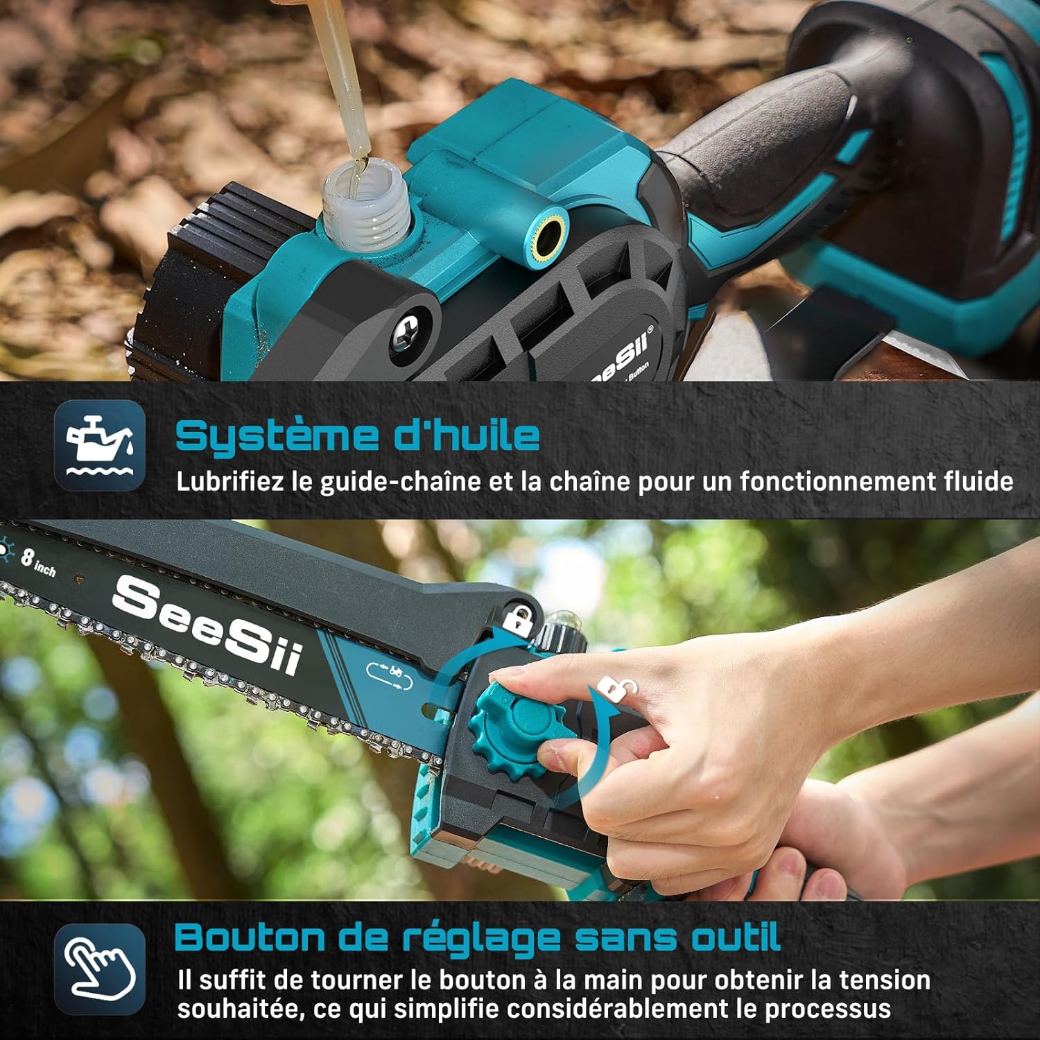 SEESII - PS810 - mini tronçonneuse 8