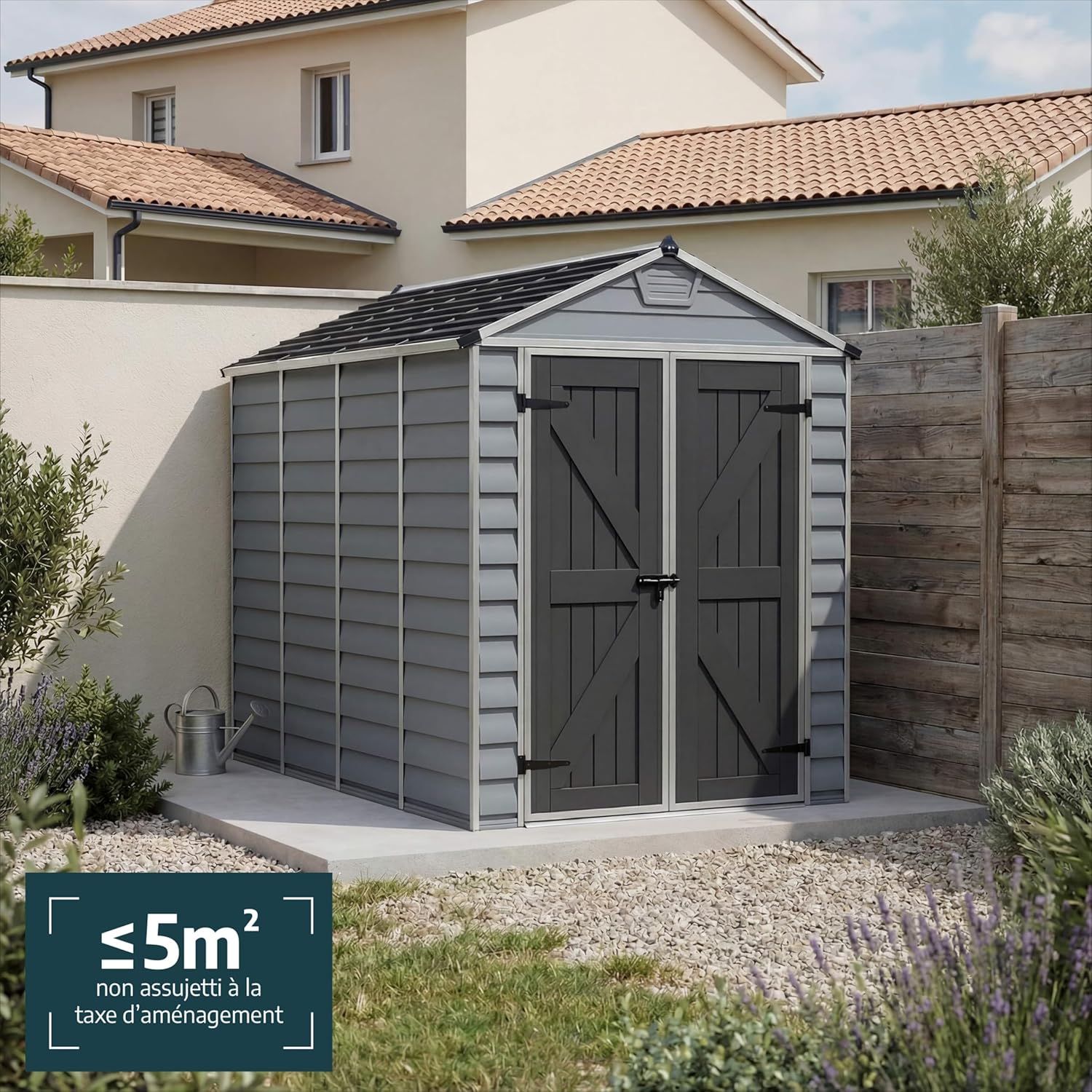 Canopia - Skylight - 5.6m² - abri de jardin alu polycarbonate gris
