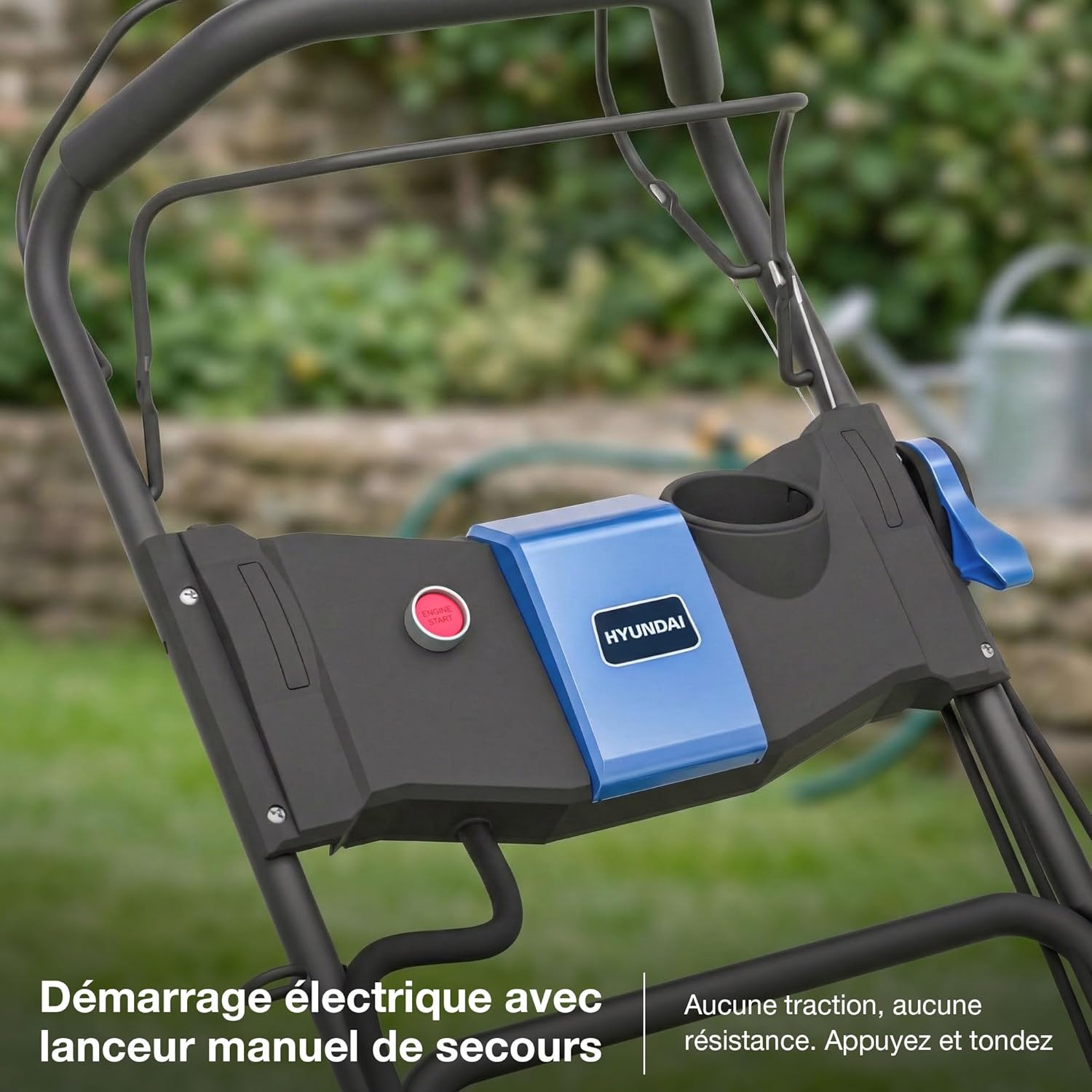 Hyundai - tondeuse thermique 46cm, 139CC, autotractée, démarrage électrique