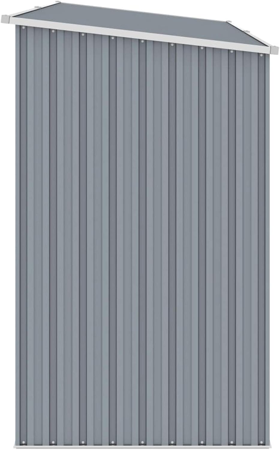 Gecheer - Abri de jardin 2 en 1 - acier galvanisé, grand espace, gris