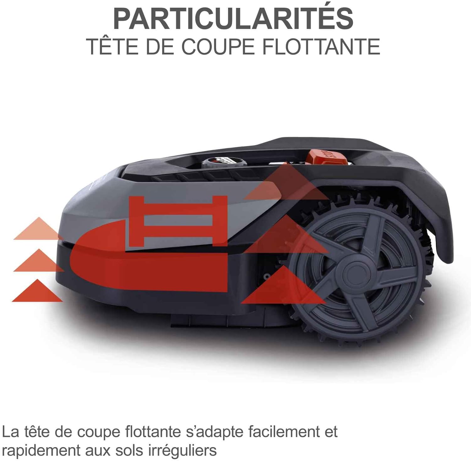 Practixx - Robot tondeuse série PX-RRM-600Wi - 600m² - coupe 18cm, 20-60mm, capteur pluie, WiFi/BT, pente 35%, station d