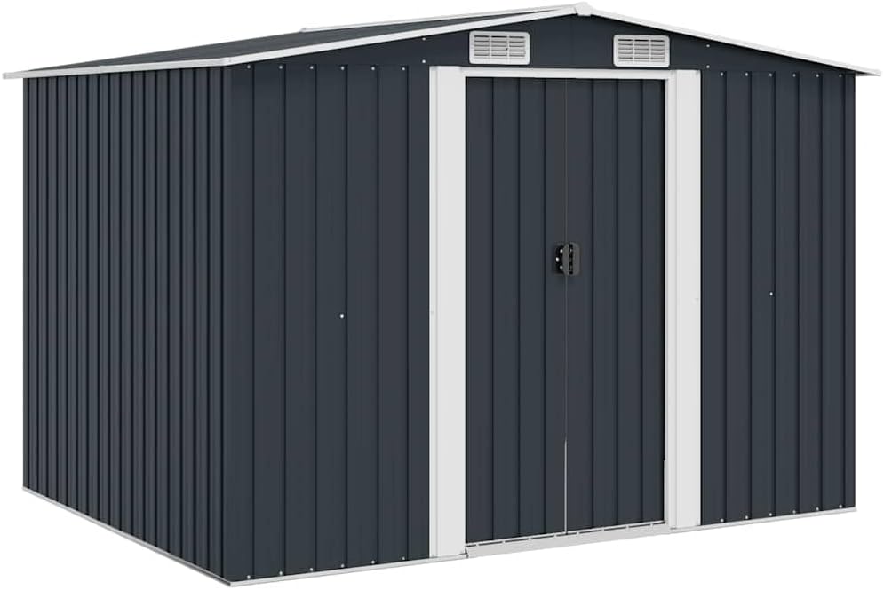 vidaXL - Abri de jardin acier 257x205x178 cm, extérieur, anthracite