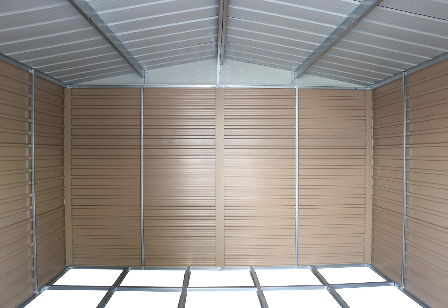 Duramax - Alpine série - 10x10 (9,75m²) - abri métal toit renforcé, acier galvanisé, sans entretien