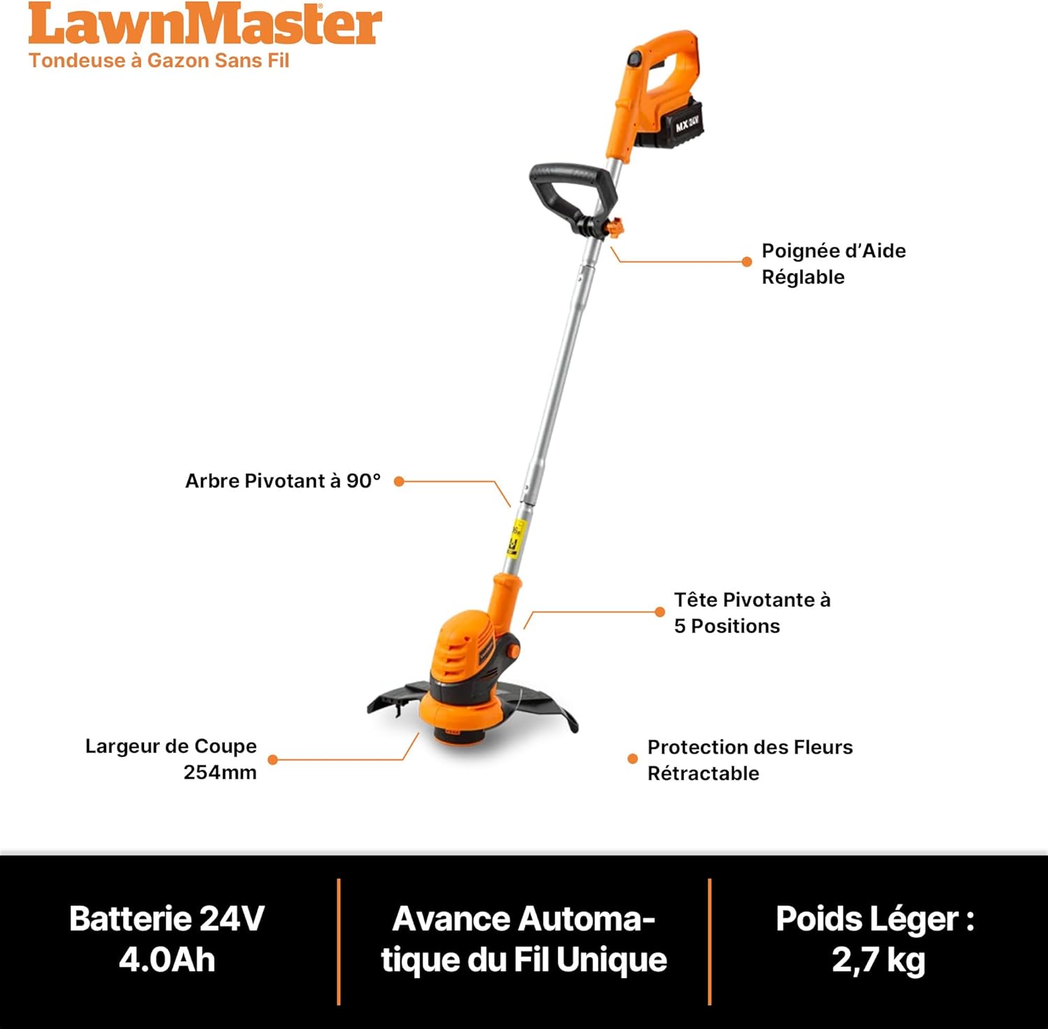 Lawnmaster - OcuMow 16 série - 250m² - tondeuse robot, obstacle, 2 batteries - VBRM16 Combo