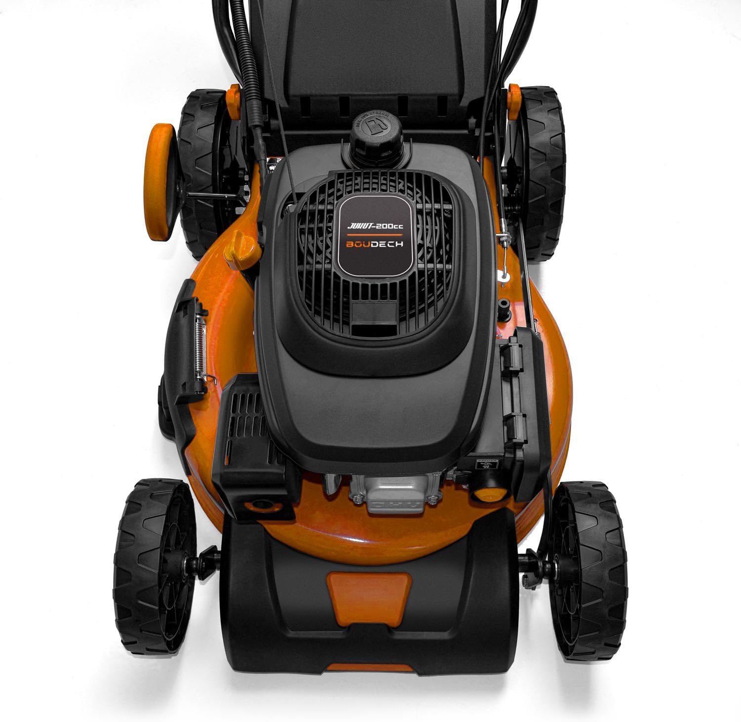 Boudech® Tondeuse automotrice 225cc 5.2p OHV 4 Temps avec e-Start Mulching 4in1 520mm Largeur de Coupe