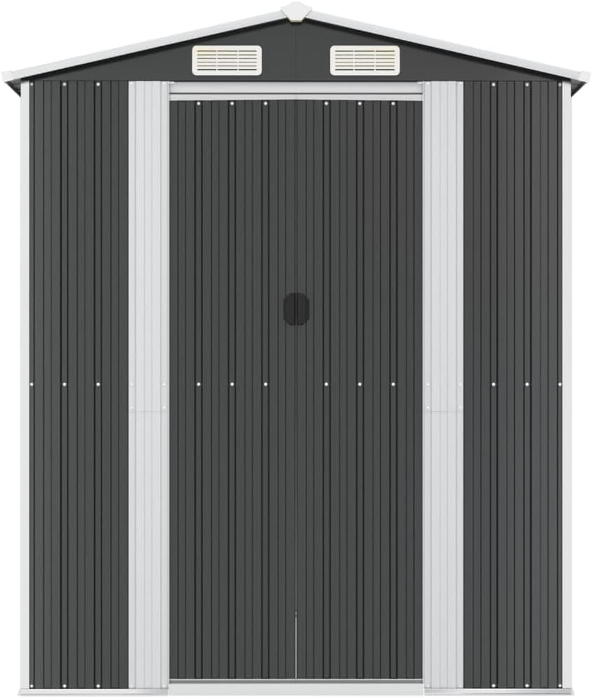 Générique Abri de Jardin Anthracite 192x855x223 cm Acier galvanisé,Structures extérieures, Cabanes & abris de Jardin,3147457