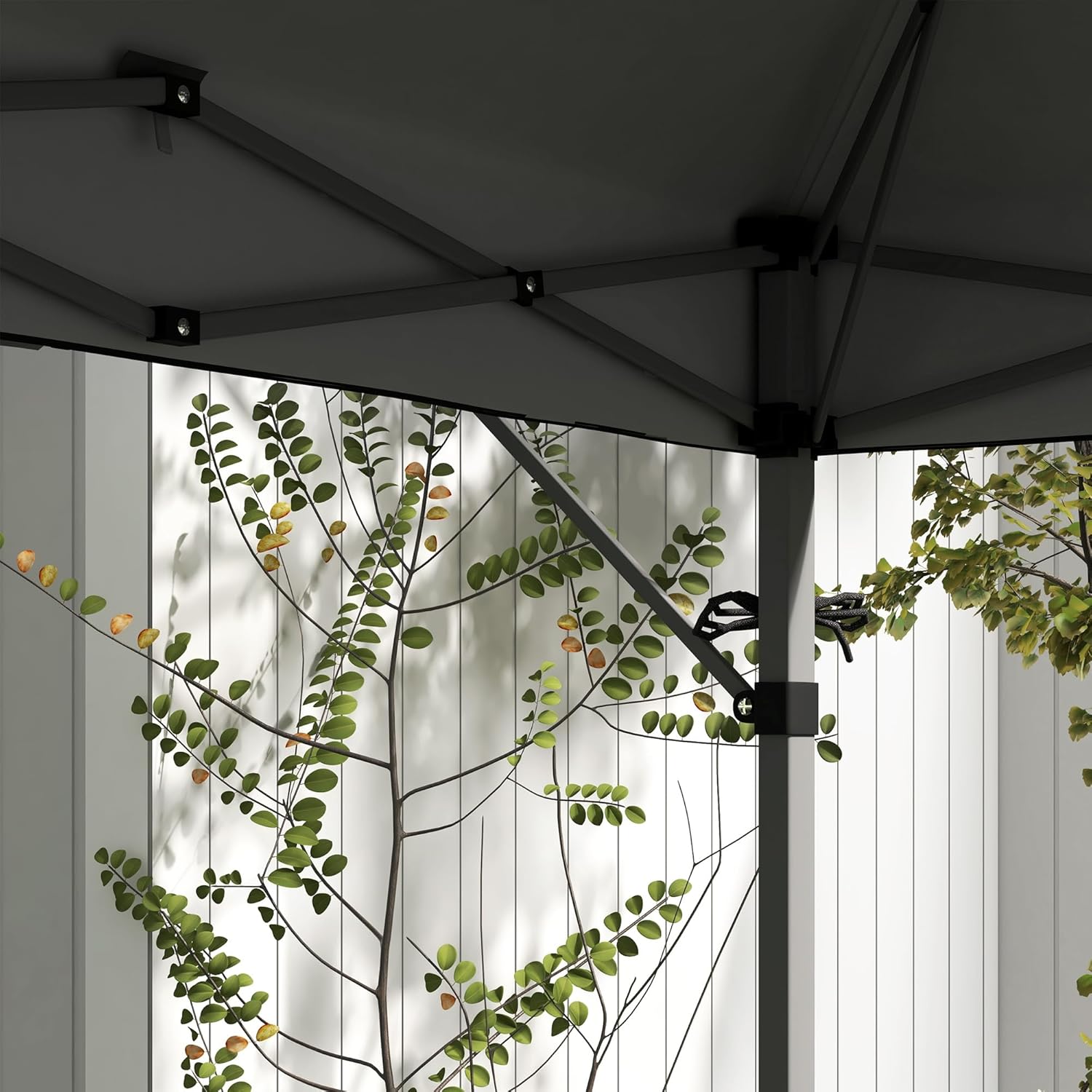 Outsunny - barnum pop-up 5x3m - 2 parois réglables, sac à roulettes