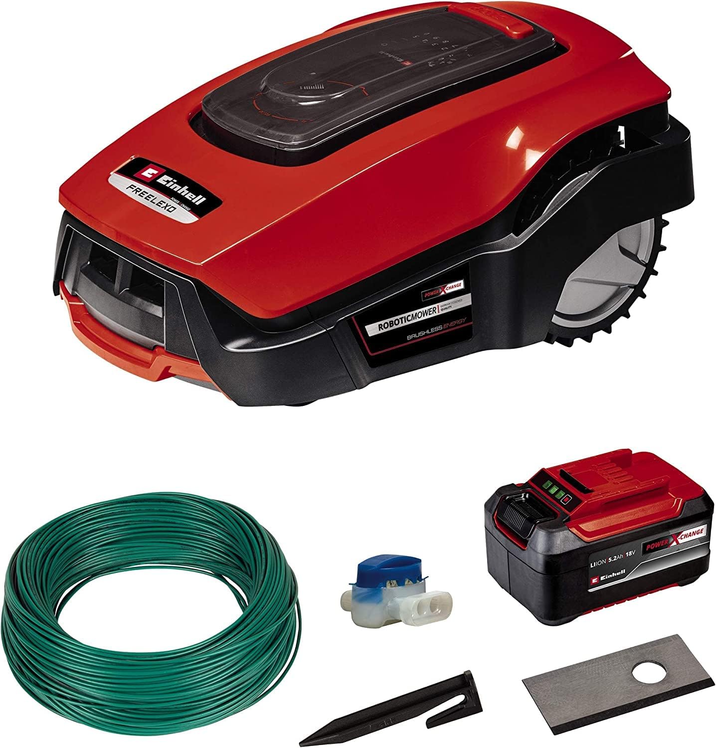 Einhell - robot tondeuse FREELEXO 1200 - 1200m² - LCD, Bluetooth, 18V, batterie 5,2Ah