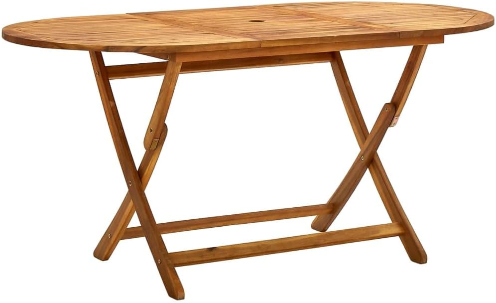 vidaXL - Table pliante extérieur - 160x85x75 cm - acacia massif