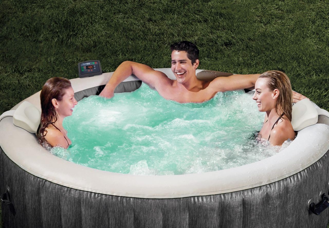 Intex Whirlpool Spa Bain à remous Greywood Deluxe Ø 196 x 71 cm Gris