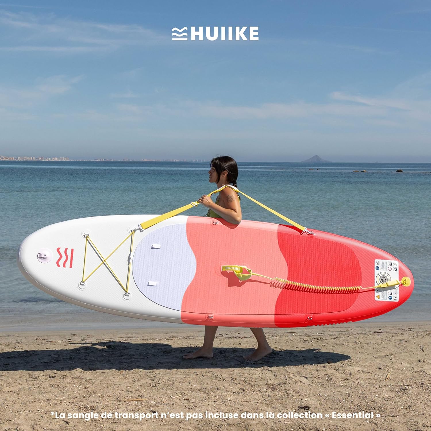HUIIKE Paddle Gonflable Adulte avec Accessoires Inclus, Pagaie, Ailerons, Pompe. Planche de Stand Up Paddle Grande Stabilité et Résistance. 305 x 84 x 15 cm, Jusqu'à 130 kg
