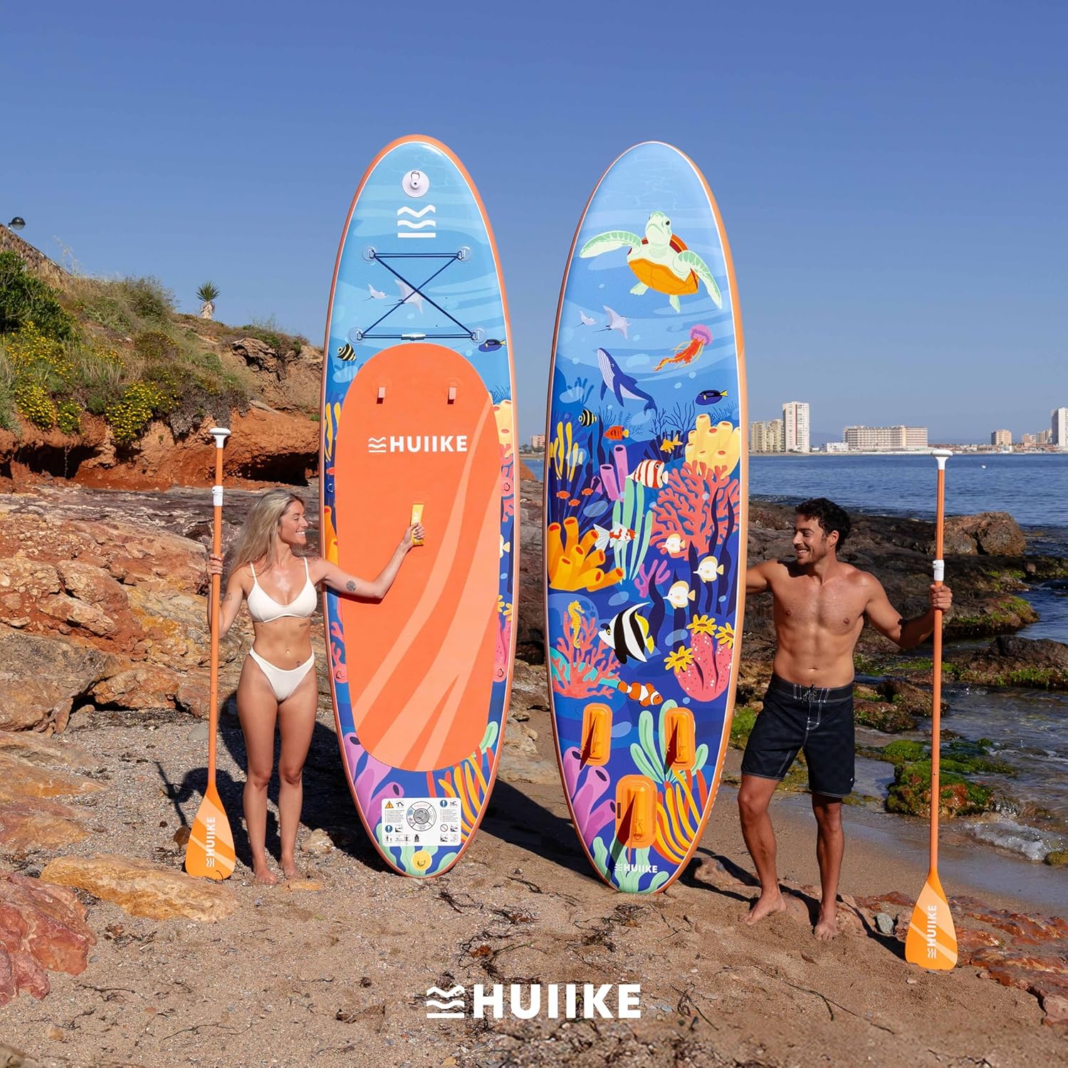HUIIKE - Paddle gonflable adulte - 305x84x15 cm - grande stabilité, accessoires inclus