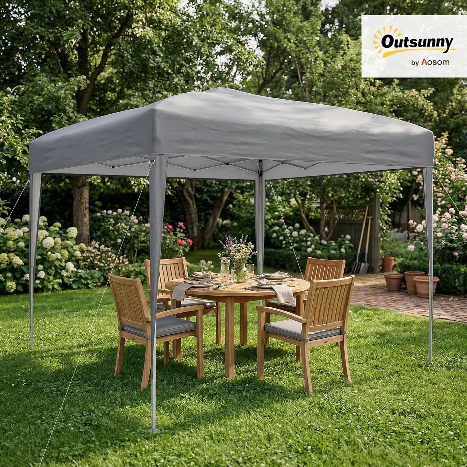 Outsunny - Tonnelle pliante série jardin - 3x3m - anti-UV, sac inclus
