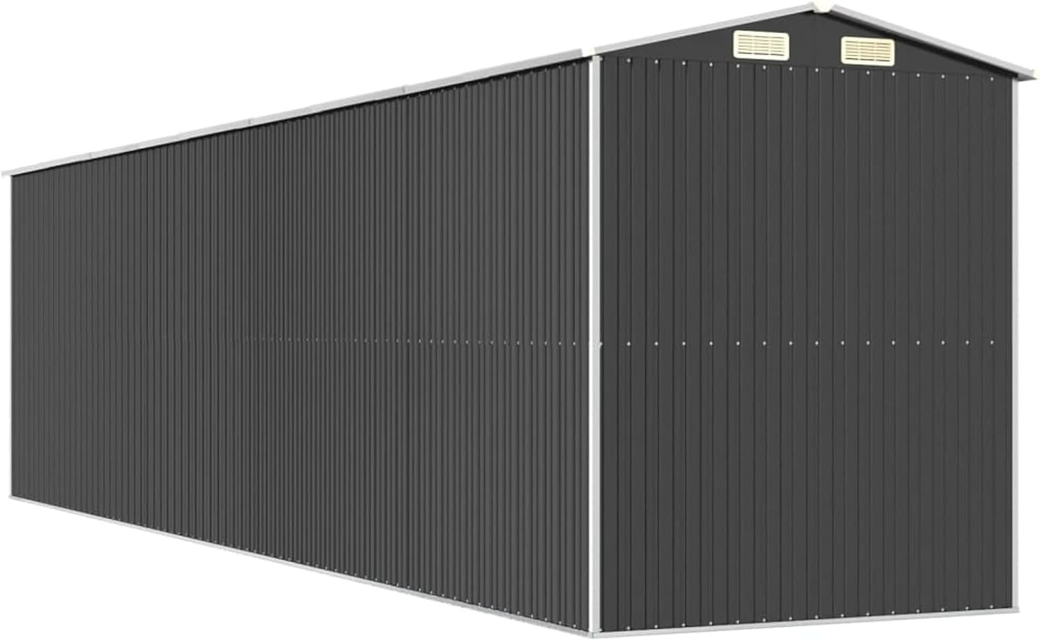 ShGaxin Abri de jardin, abris pour parcelles, abris de jardin, abri de jardin extérieur, maisons préfabriquées, acier galvanisé anthracite 192 x 772 x 223 cm